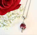 Red Long stem Rose and Babies Breath Bloom Bead