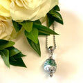 White Rose and Myrtle Bloom Bead Necklace