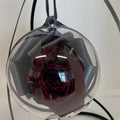 Freeze-Dried Red Longstem Ornament with Pewter Ribbon